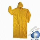 Yellow Fire-Retardant PVC/Polyester Raincoat for Protecting