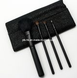 4PCS Black Cosmetic Brush Kit with Fashion Pouch