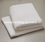 Woven Waffle Weave 100%Virgin Cotton Hotel Blanket