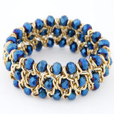Crystal Bead Alloy Chain Weaving Bracelet