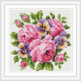 Framed Diamond Painting with Flower Picture Nz001