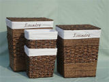 Straw Laundry Basket (LY121395GRE S/4)