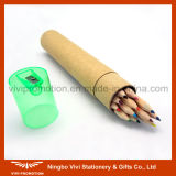 7' Wooden Color Pencil with Transparent Sharpener Cap (VMP007)