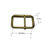 Fashion Accessories Custom 2 Inches Brass Plated Pin Belt Buckles