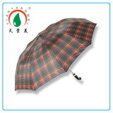 Cheap 2 Fold Umbrella with Crooked Handle