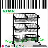 Slanted Ajustable Basket Display Rack