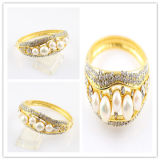 Alloy 18k Gold Pearl Rings Jewellery (BAH0018)