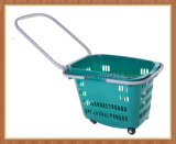 30L Colored Customized Trolley Plastic Supermarket Cart for Shopping