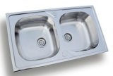 Double Bowl Stainless Steel Kitchen Sink (XS-KS008)