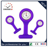 Waterproof FOB Silicone Quartz Watch with Brooch (DC-1146)