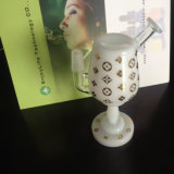 Wholesale Goblet White Jade Glass Smoking Water Pipe