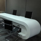 Solid Surface White Reception Desk Modern Counter