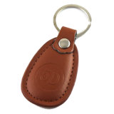Metal Leather Key Chain with Hot Stamp Logo (XS-KCL0703)