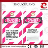 PVC Safety Label and Tag for Lockout Devices (English)