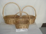 Willow Flower Basket with Handles