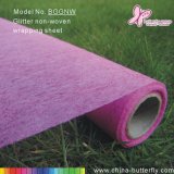 Purple Glitter Non Woven Flower Wrapping Material