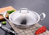 18/10 Stainless Steel Cookware Chinese Cooking Wok Frying Pan (QW-WO32-16)