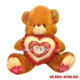 Hot Brown Bow-Ties Plush Soft Stuffed Sitting Teddy Bear Toy