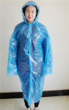 Plastic Blue PE Long Raincoat (YB-1103)