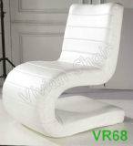 White Leather Lounge Chair