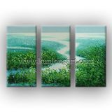 Green Modern Wall Art Landscape Oil Painting (KLLA3-0103)