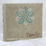 Family Cloth Fabric Photo Album with Beautiful Embroidery