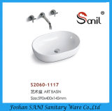 China Factory Long Term Wholesale Porcelain Hotel Bathroom Sink (S2060-1117)