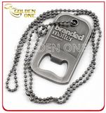 Personalized Metal Bottle Opener Dog Tag with Ball Chain