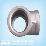 Customized Tee Joint Parts/ Carbon Steel Precision Casting Pipe Fitting Connect Parts by Water Glass Process (DCI-Foundry-ISO/TS1694)