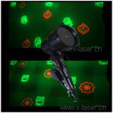 Outdoor Red + Green Moving Christmas Eight Pattern Garden Laser, Laser Projector Decoration Lighting