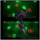 Outdoor Red + Green Moving Christmas Eight Pattern Garden Laser, Laser Projector Decoration Lighting