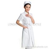 White Color Nurse Uniform for Summer (HX-1016)