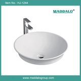 Vitreous China Semi Inset Ceramic Basin (HJ-1244)