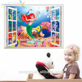 Zooyoo Non-Toxic 3D Wallpaper Little Mermaid PVC Sticker Decoration for Baby's Room