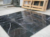 Chinese Nero Marquina Black Marble Slabs Marble Flooring Tiles