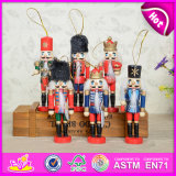 2015 Mini Wooden Nutcracker Toy for Kids, Wooden Handle Soldier Nutcracker Toy for Children, Small Nutcracker Toy for Sale W02A048