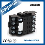 Saipwell 13f-4z-C3 (LY4) High Quality Easy Used Black 14 Pin Relay Socket, Plastic 15A Relay Socket