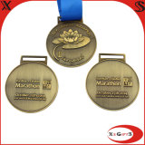 International Marathon 3D Sport Medallion with Lotus