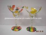 Beautiful Handpainted Margrita Glass (B-777ab)