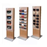 Acrylic Floor Stand with Adjustable Pockets