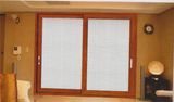 Wood Grain Waterproof Aluminum Sliding Window with Mosquito Mesh