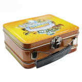 Metal Tin Lunch Box with Lock and Key