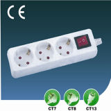 EU Outlet Extension Three Ways Us, Socket with Switch