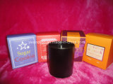 Black Glass Jar Candle in Gift Box Packaging