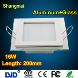 Energy Saving Aluminum+Glass Square 16W LED Ceiling Light