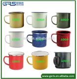 Grs Enamel Mug, Customized Enamel Camping Mug, Logo Printing Enamel Metal Mug