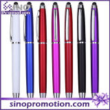 Metal Luster Clip Ball Pen with Rubber Tip