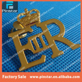 Factory Wholesale Hollow Letter Er with Crown Custom Lapel Pin Badge