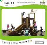 Wood Style Playground Slide for Kids with En1176 (KQ20064A)