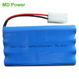 AA600mAh 9.6V Ni-CD Battery Pack